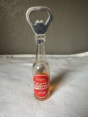 Vintage collectible novelty bottle opener designed to look like a beverage